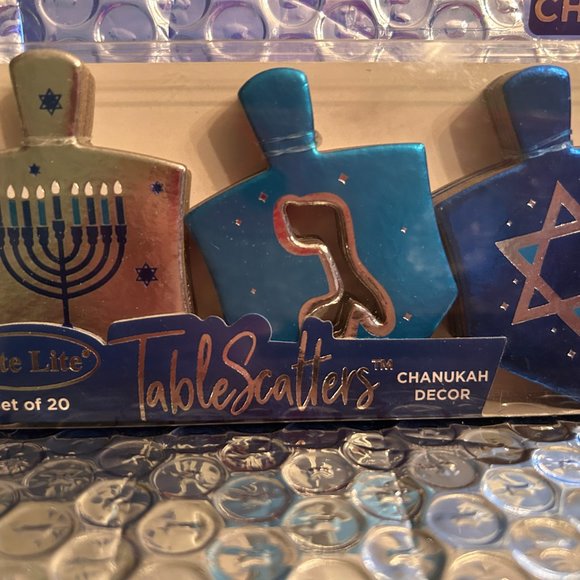 Chanukah Hanukkah TABLE SCATTERS Decor Menorah Dreidel Size 2.5" Rite Lite NEW!! - Picture 2 of 5